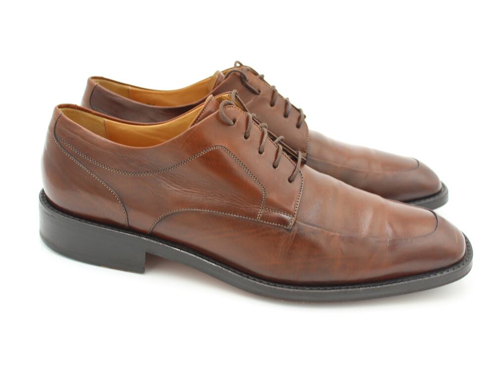Cole Haan Mens Size 10 Brown Leather Derby Dress Shoes Italy Luxury